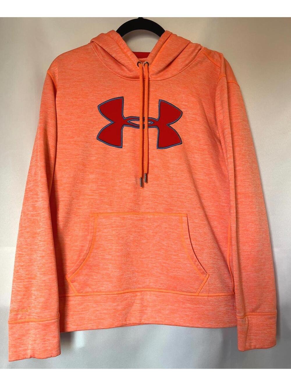 Under Armour ColdGear Orange Hoodie Sweatshirt Large